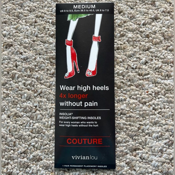 Vivian Lou Couture Insoles Medium Never Worn - Picture 2 of 3